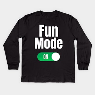 Fun Mode on Kids Long Sleeve T-Shirt